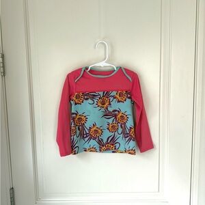 Patagonia Baby Little Sol Rashguard Floral Sun Top 3T UPF 50+ Sun Shirt